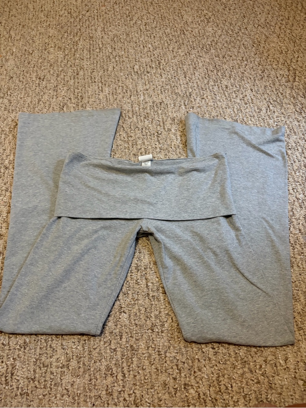 PINK Victoria's Secret Gray Fold-Over Waist Leggings
